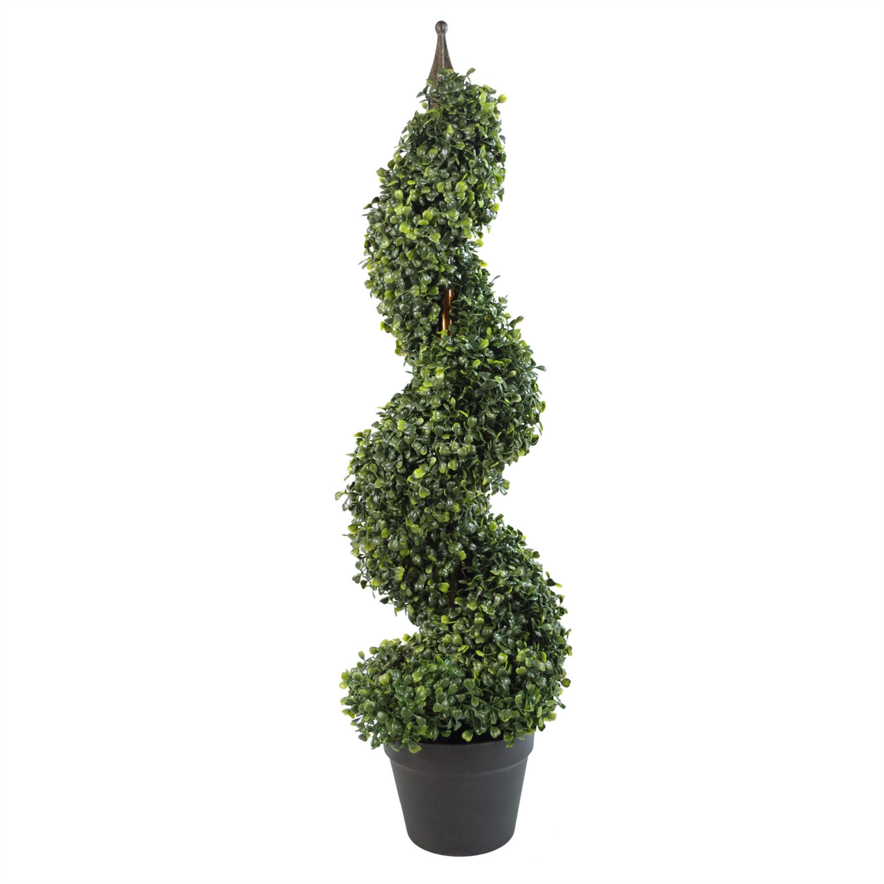 90cm (3ft) Artificial Boxwood Spiral Topiary Tree in Weighted Pot, Fully Assembled