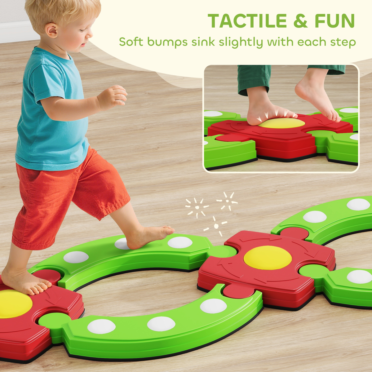AIYAPLAY Kids Balance Beam Stepping Stones Sensory Toy