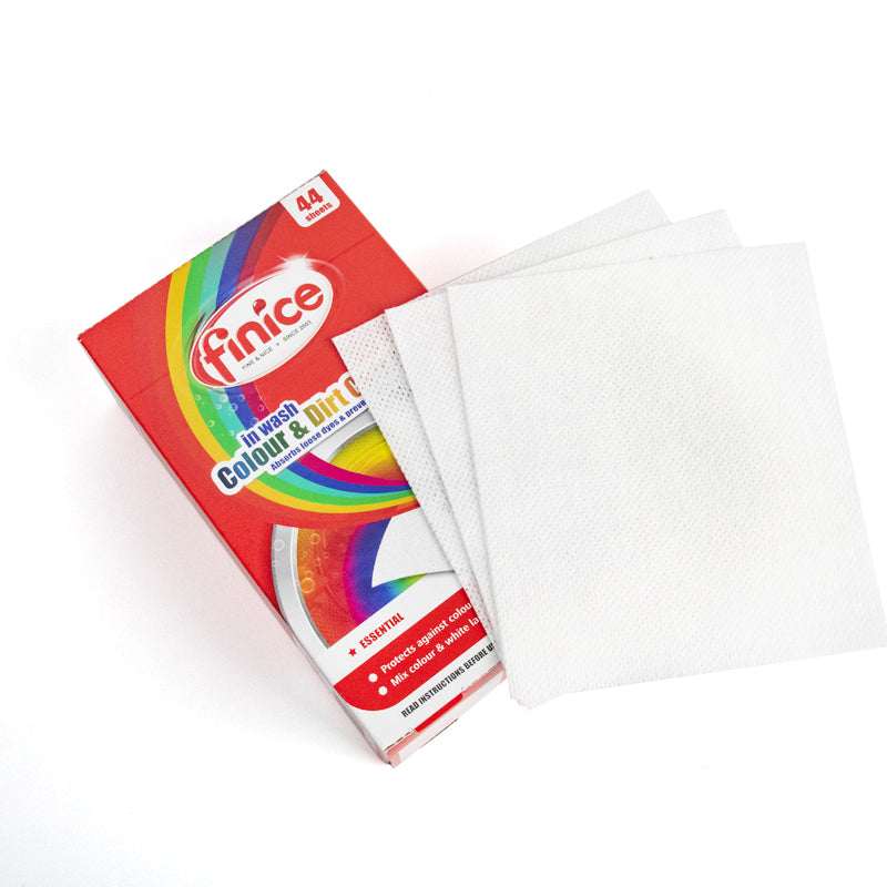 Finice Colour Catcher Sheets – Anti-Dye, Colour Run Protection & Antibacterial (44 Pack)