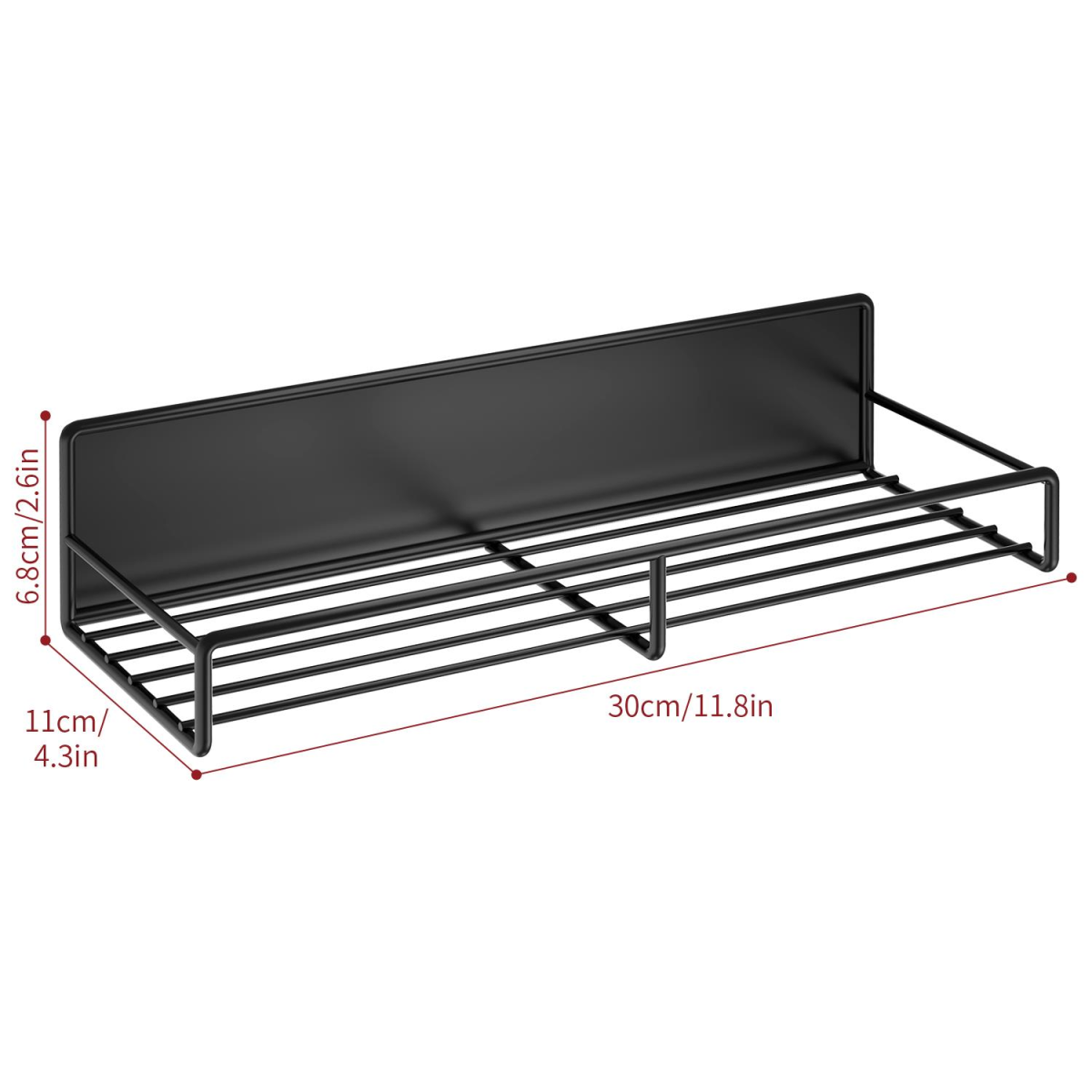 Vinsani 4 Piece Magnetic Spice Rack Metal Shelf, Super Strong Magnetic, No Drilling Required