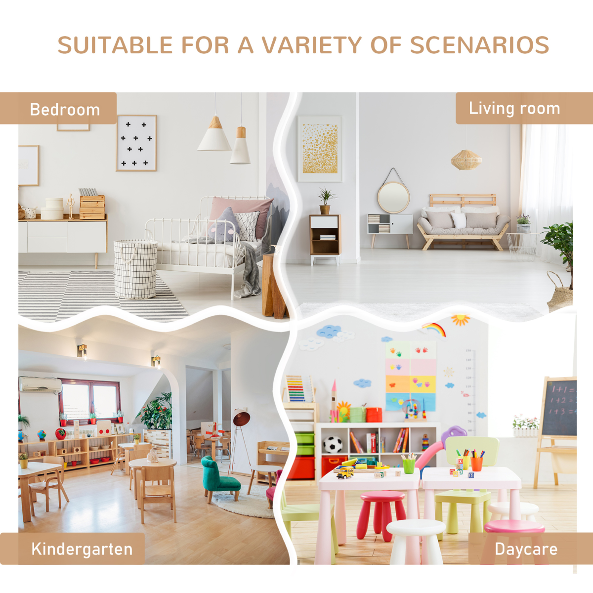 4-Piece Kids Table and Chair Set with Storage Bench, Ages 3+ HOMCOM