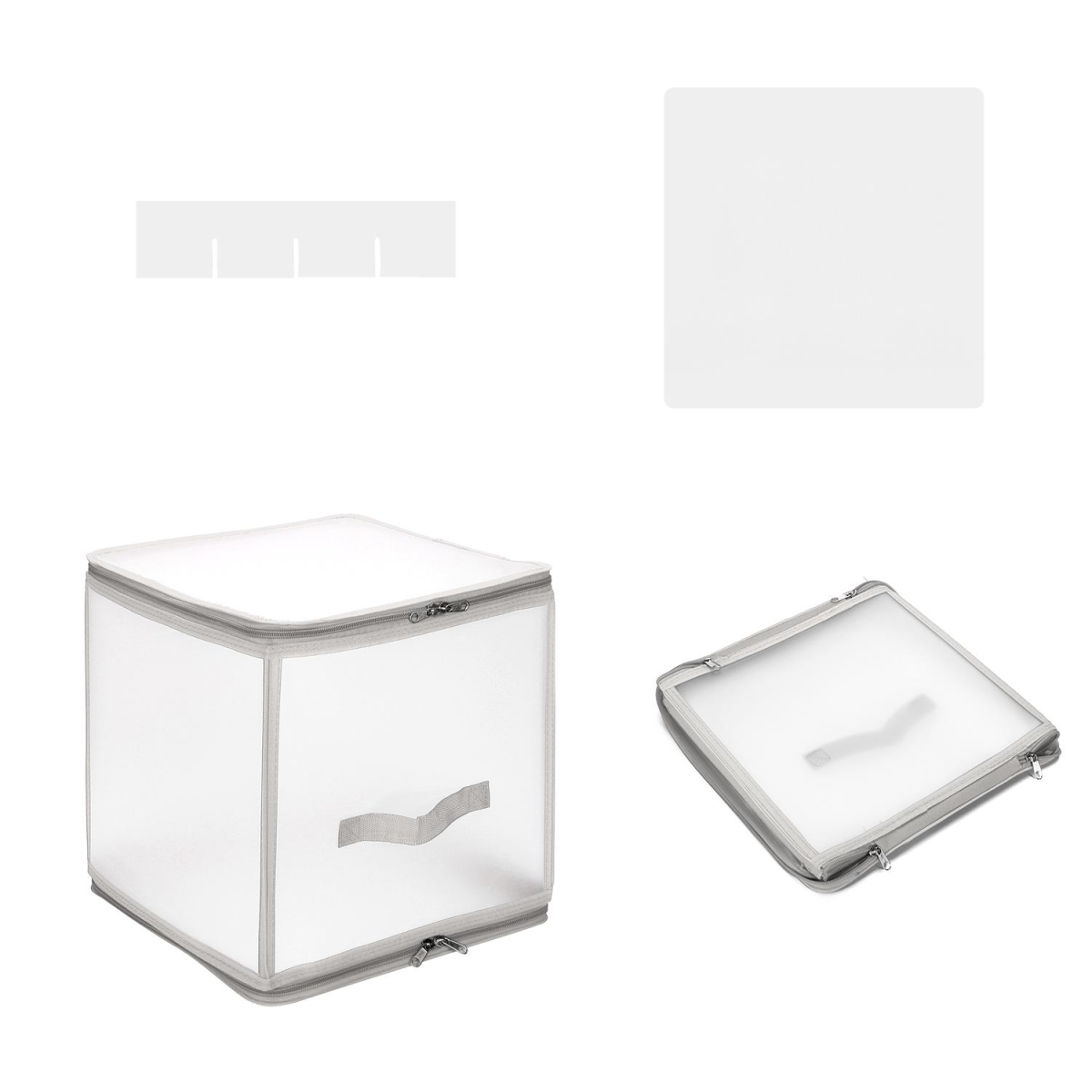 Vinsani Grey Christmas Bauble Storage Box for Up to 64 Baubles
