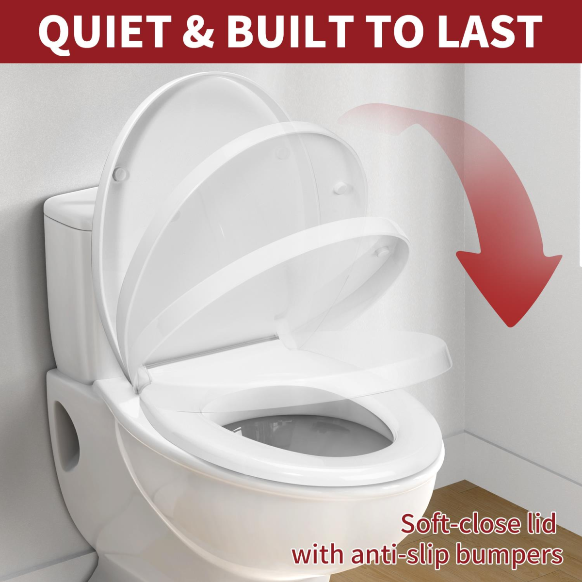 Vinsani Soft Close Quick Release O-Shaped Toilet Seat, White