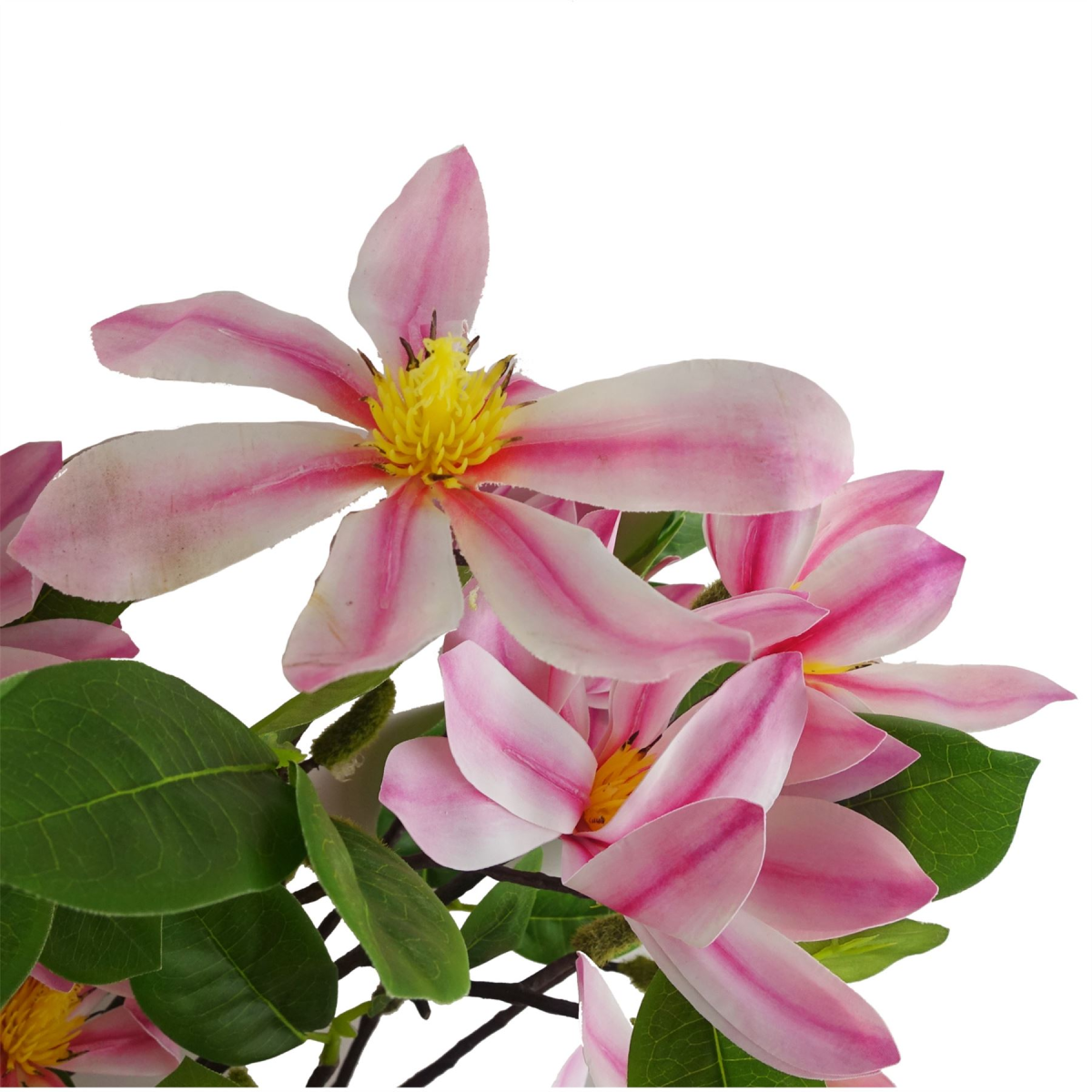 Leaf Pack of 6 Pink Magnolia Artificial Floral Sprays 100cm Wired Stems