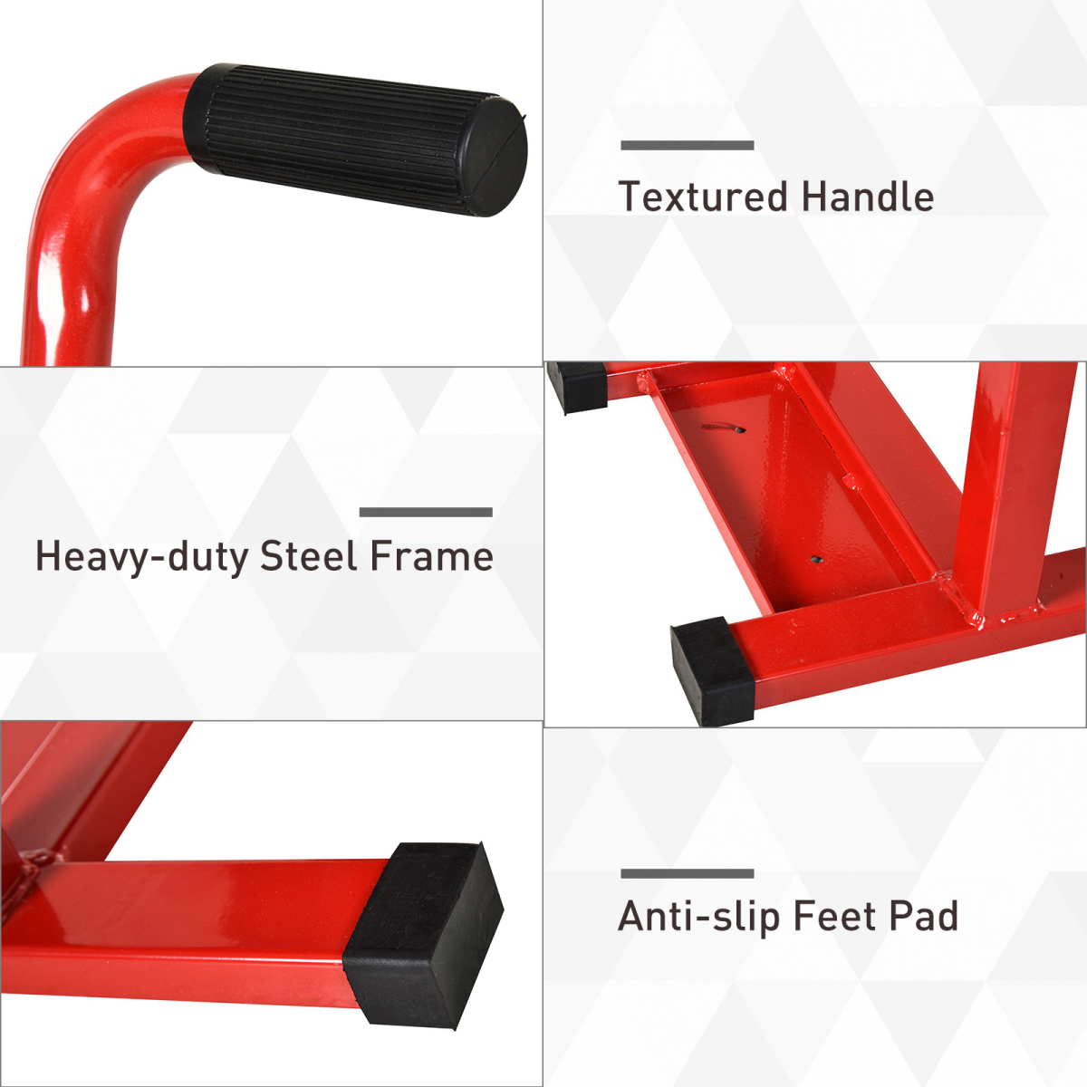 Steel Motorbike Jack Lift Rubber Platform Crank Lift  Repair Table Durhand