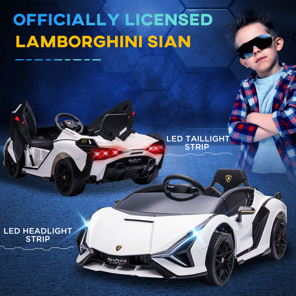 Licensed Lamborghini SIAN 12V Kids Ride On Car with Remote Control