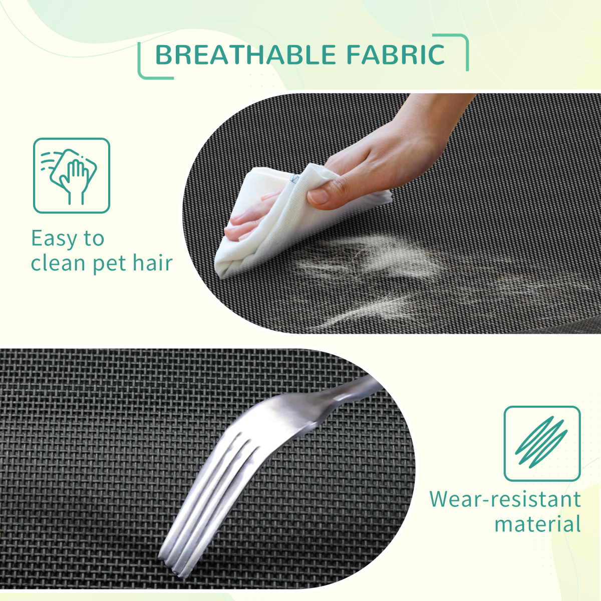 Elevated Cooling Dog Bed for Large Dogs with Non-Slip Pads and Breathable Mesh