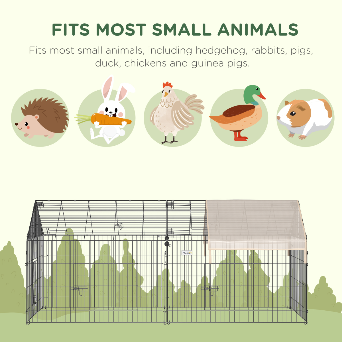 PawHut Spacious Outdoor Pet Shelter with Weather Cover, Portable