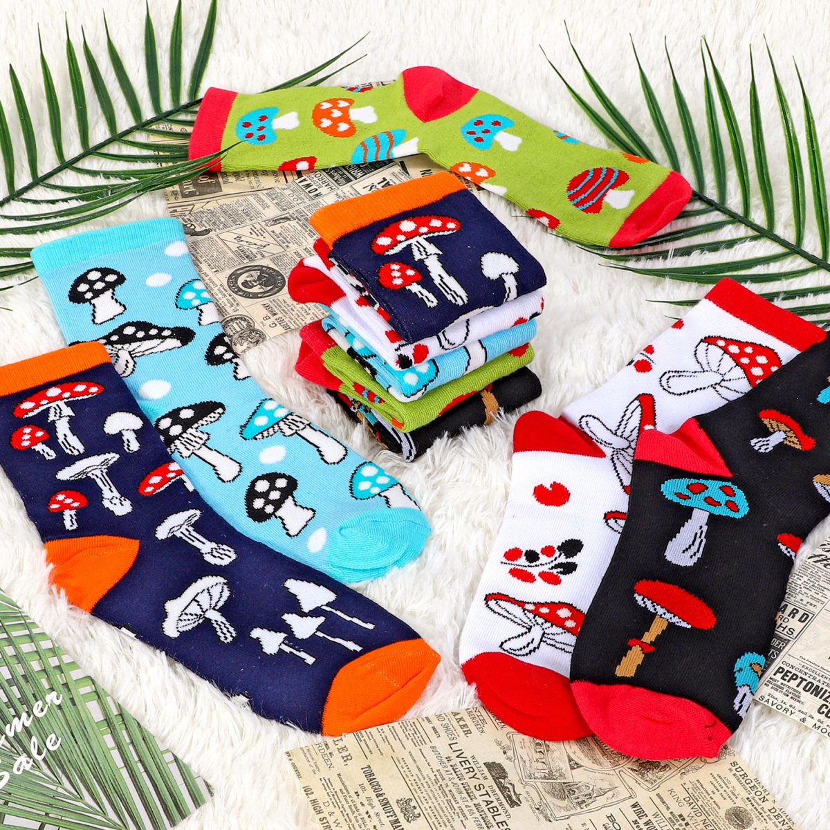 Vinsani Animal Design Socks 5 Pack, One Size Fits Women UK 4-7 EU 37-40