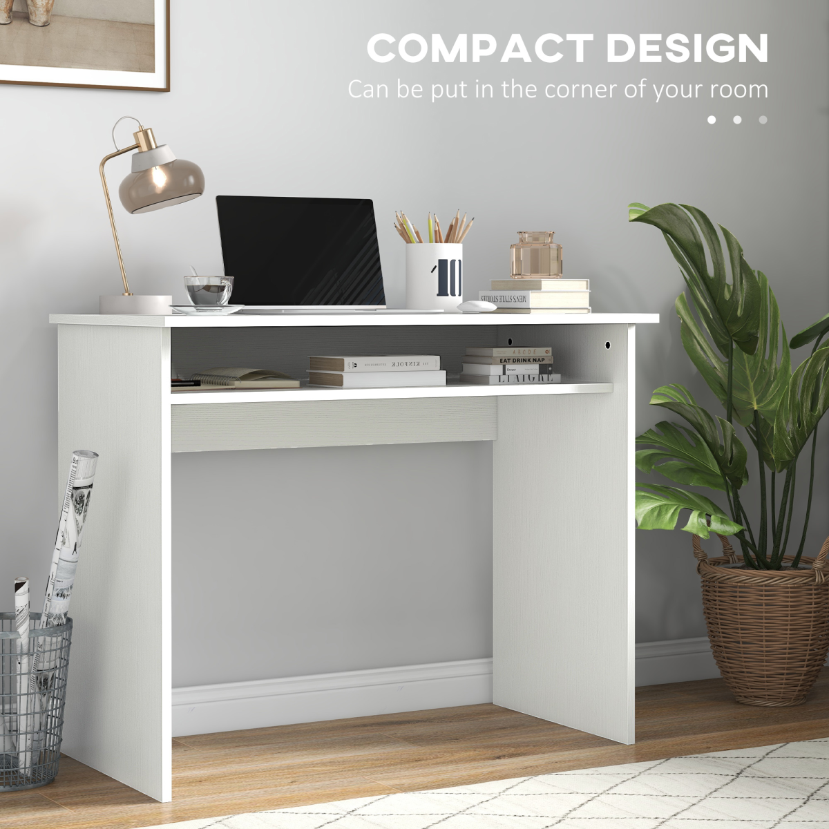 HOMCOM 50 x 90 x 74 cm Workstation Desk with Under-Table Storage