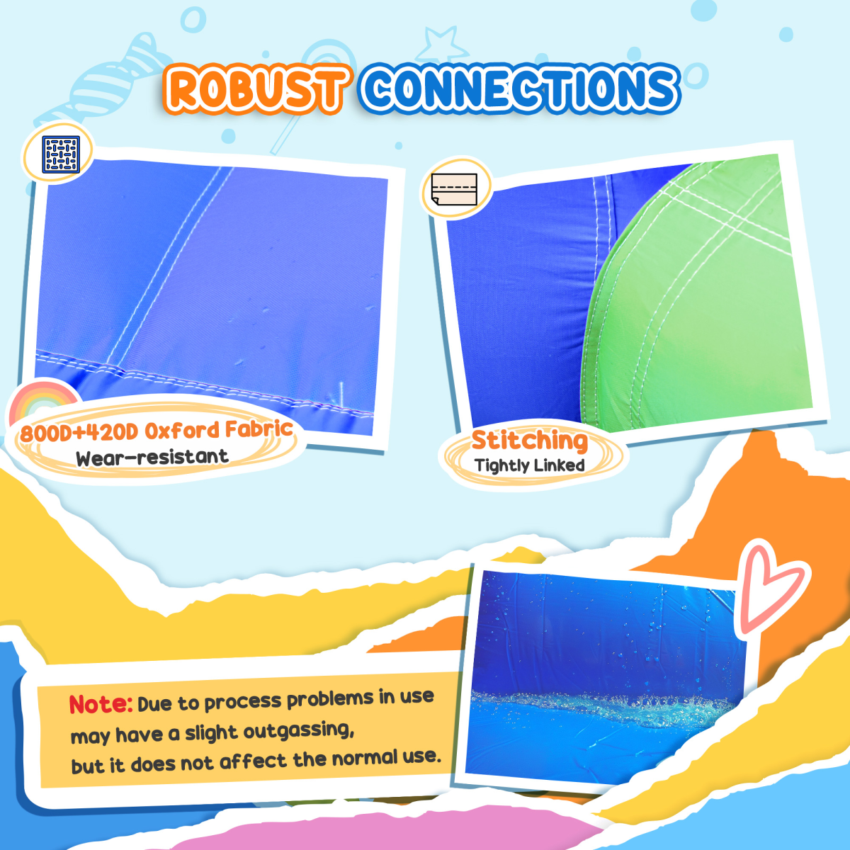 Kids Inflatable Bouncy Castle with Slide, Jumping Castle with Mesh Netting