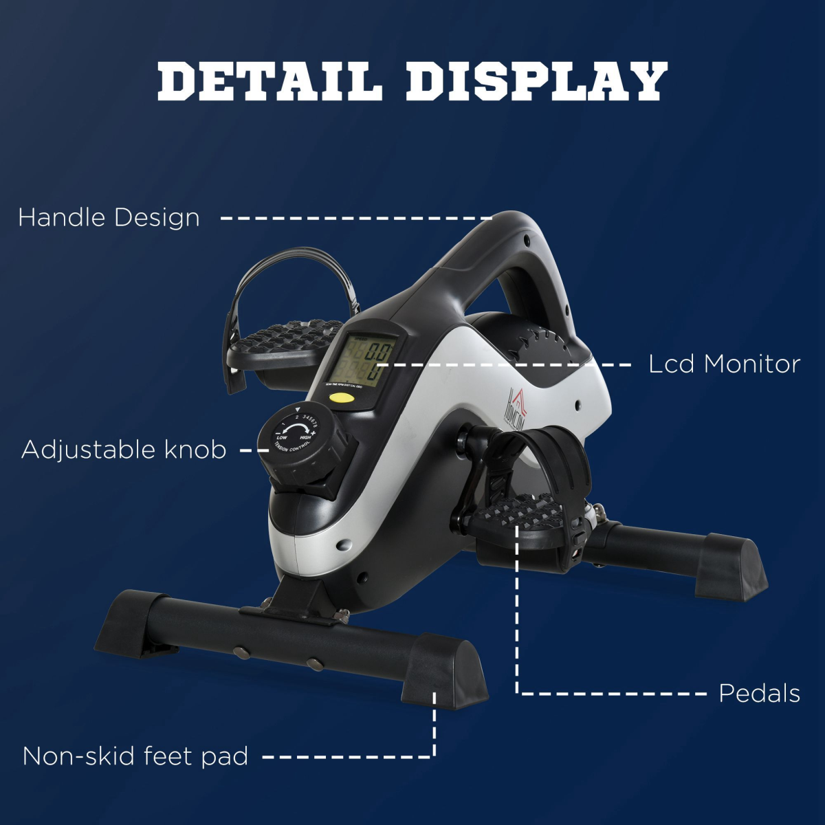 Mini Exercise Bike with 8-Level Magnetic Resistance and LCD Display