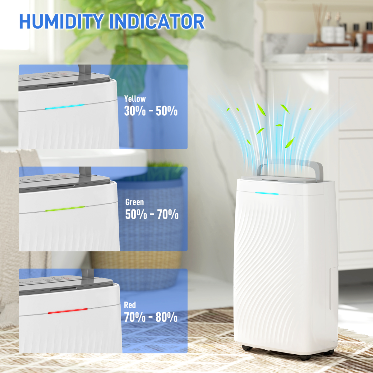 HOMCOM 16L Dehumidifier with 5.5L Tank, Filter, Auto Defrost & Timer