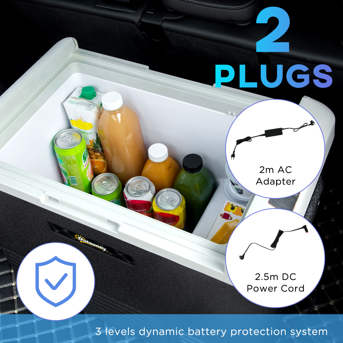 50L 12V Portable Car Refrigerator Freezer for Camping and Driving