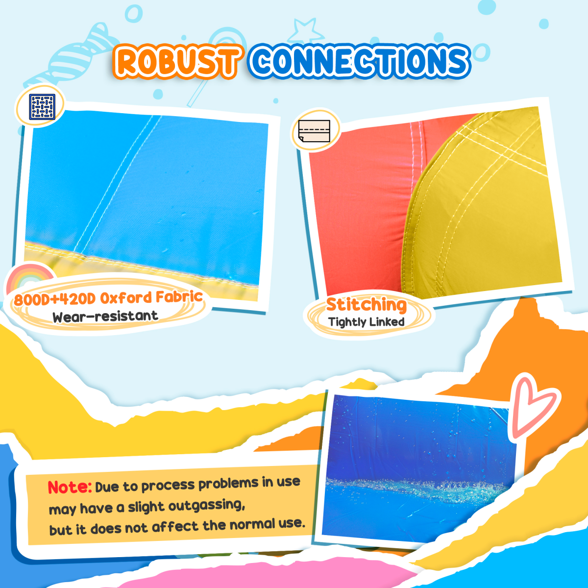 Inflatable Bouncy Castle with Slide, Pool, Trampoline & Blower
