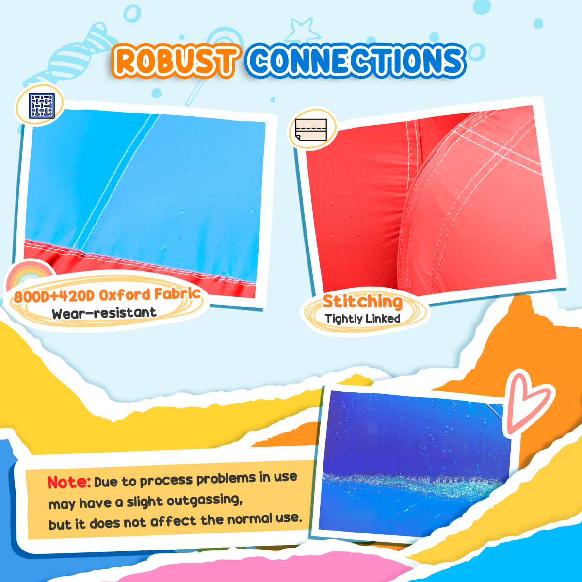 Kids Inflatable Bouncy Castle with Slide, Pool, Trampoline & Blower