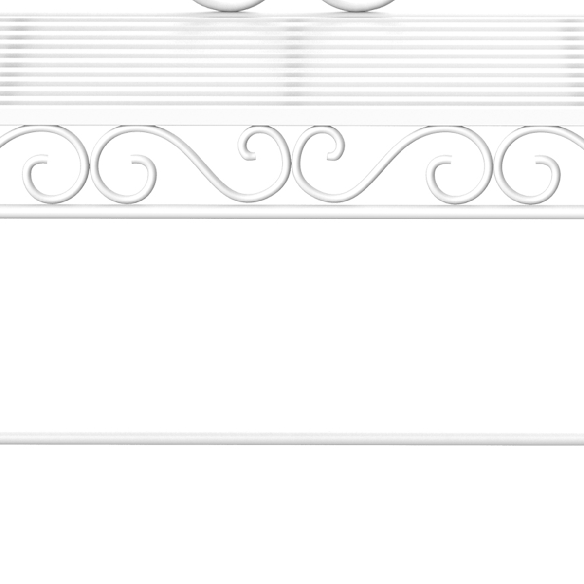Outsunny 2-Seater White Metal Garden Bench with Backrest