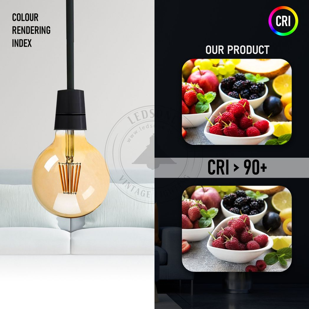 10 Pack E27 LED Edison Dimmable Vintage Amber Glass Warm white 2700K