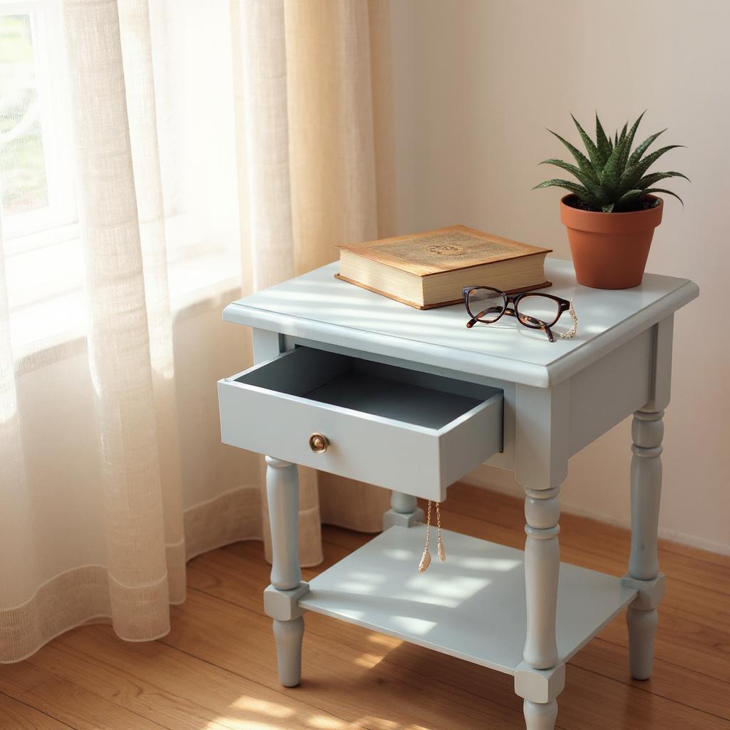 MSL 65cm Hand Finished 1-Drawer Side Table / Bedside Table