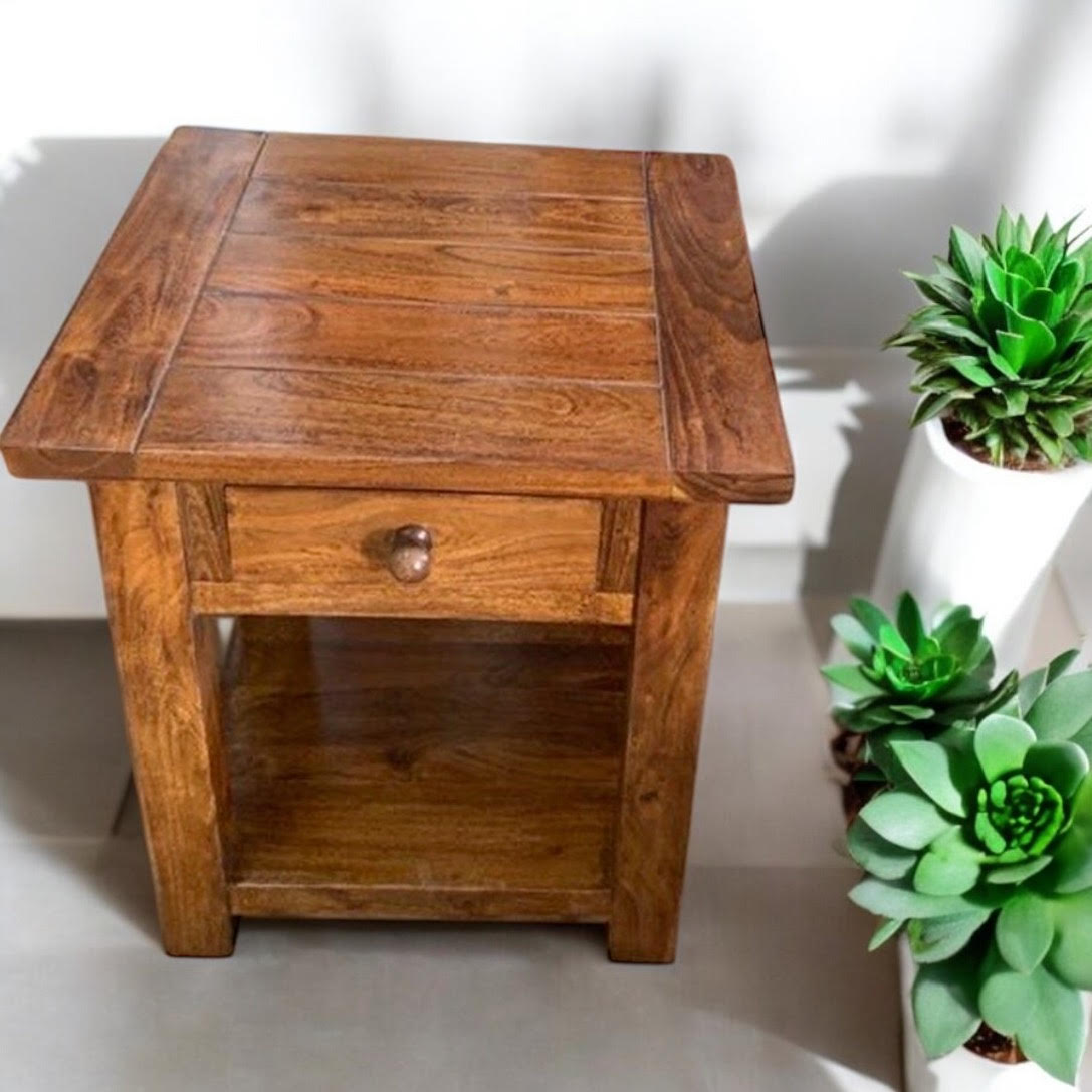 MSL 55cm Wooden Table, Sturdy, Versatile, Wipe Clean With Damp Cloth