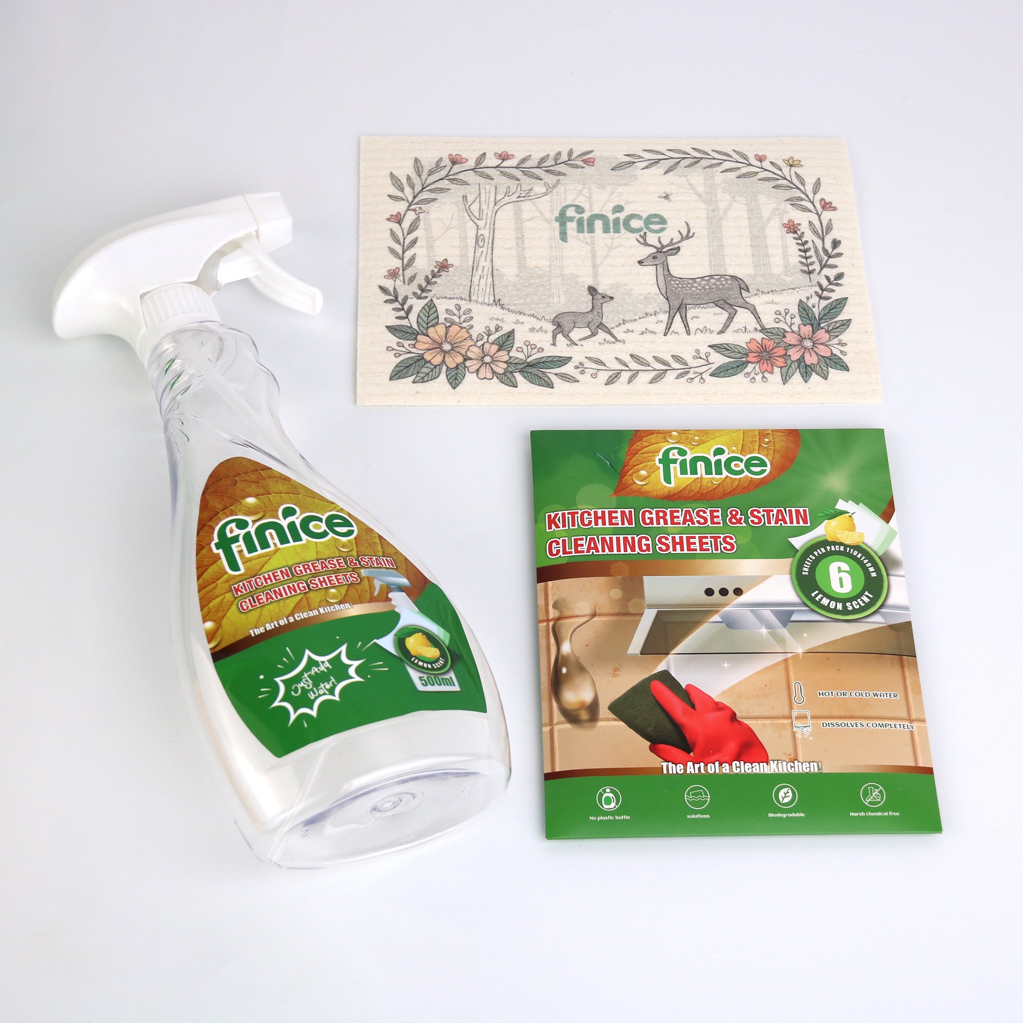 Finice Kitchen Grease & Stain Cleaning Kit