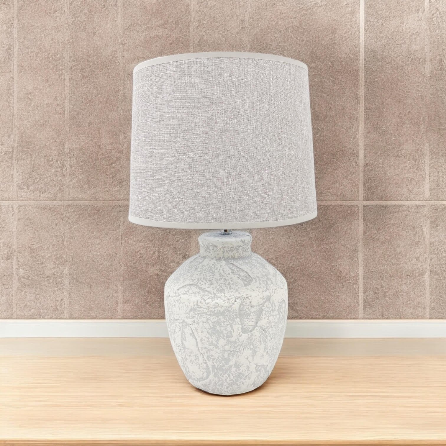 MSL 51x20x20cm Traditional Table Lamp with Inline Rocker Switch, Double Insulated, High Quality Shade
