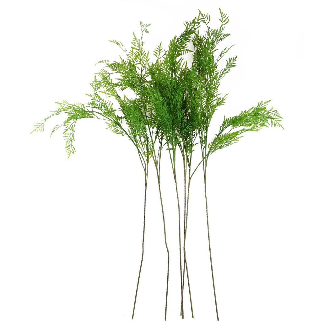 Leaf Pack of 6 Artificial Boston Fern Stem Filler, 120cm Tall