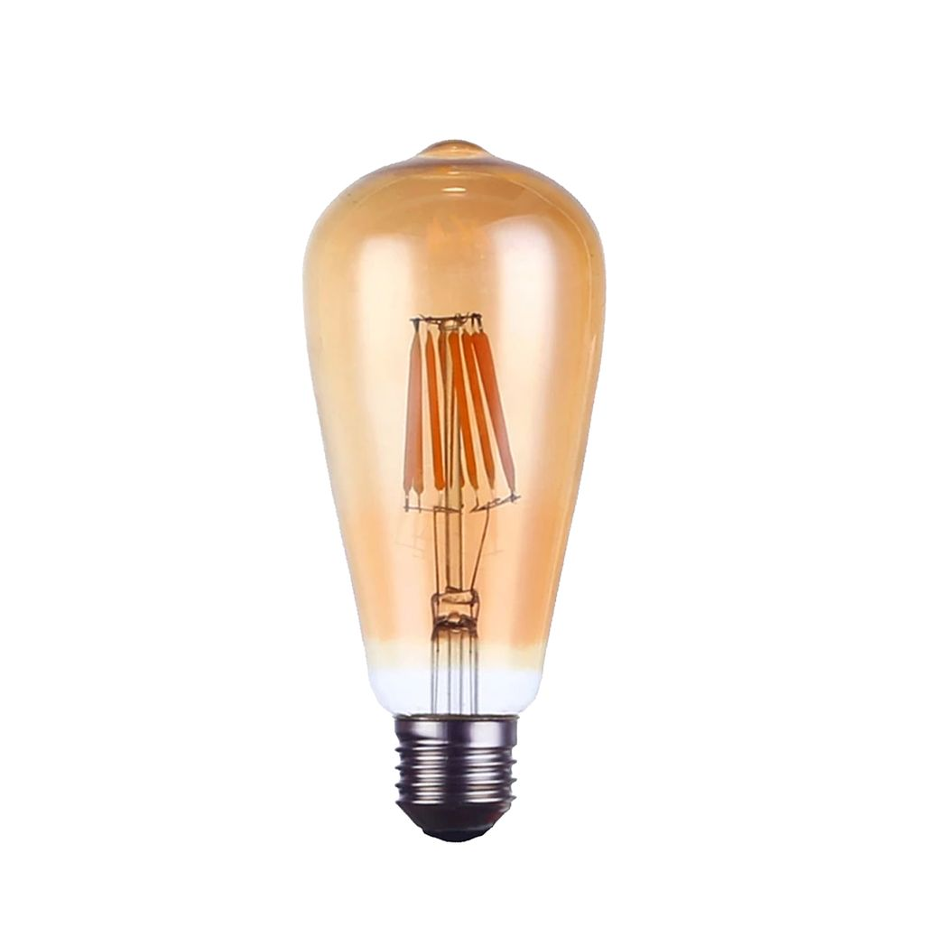 6Pack E27 LED Edison Dimmable Vintage Amber Glass Warm white 2700K Light Bulb