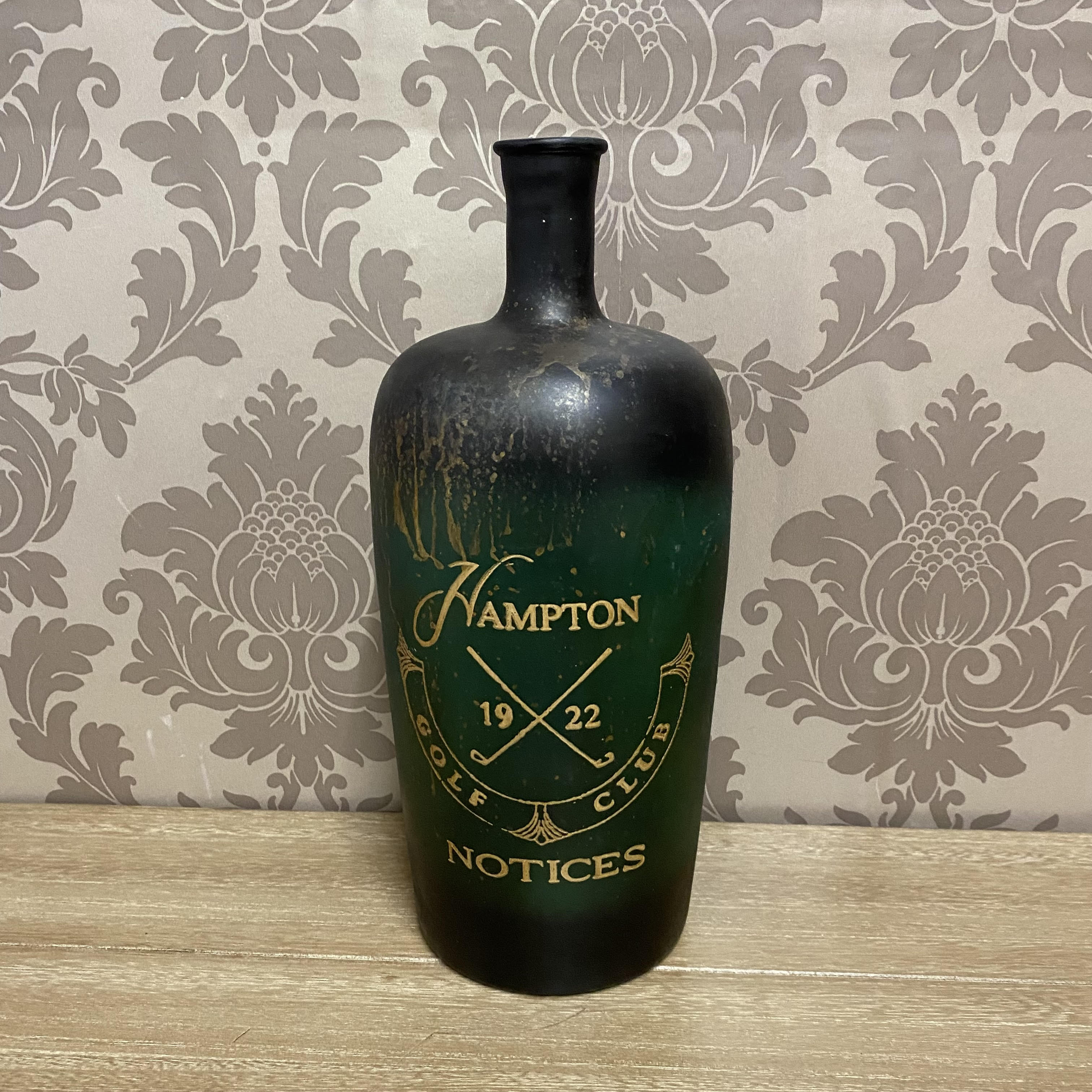MSL 15" Glass Decorative Vase/Bottle for Flowers or Display