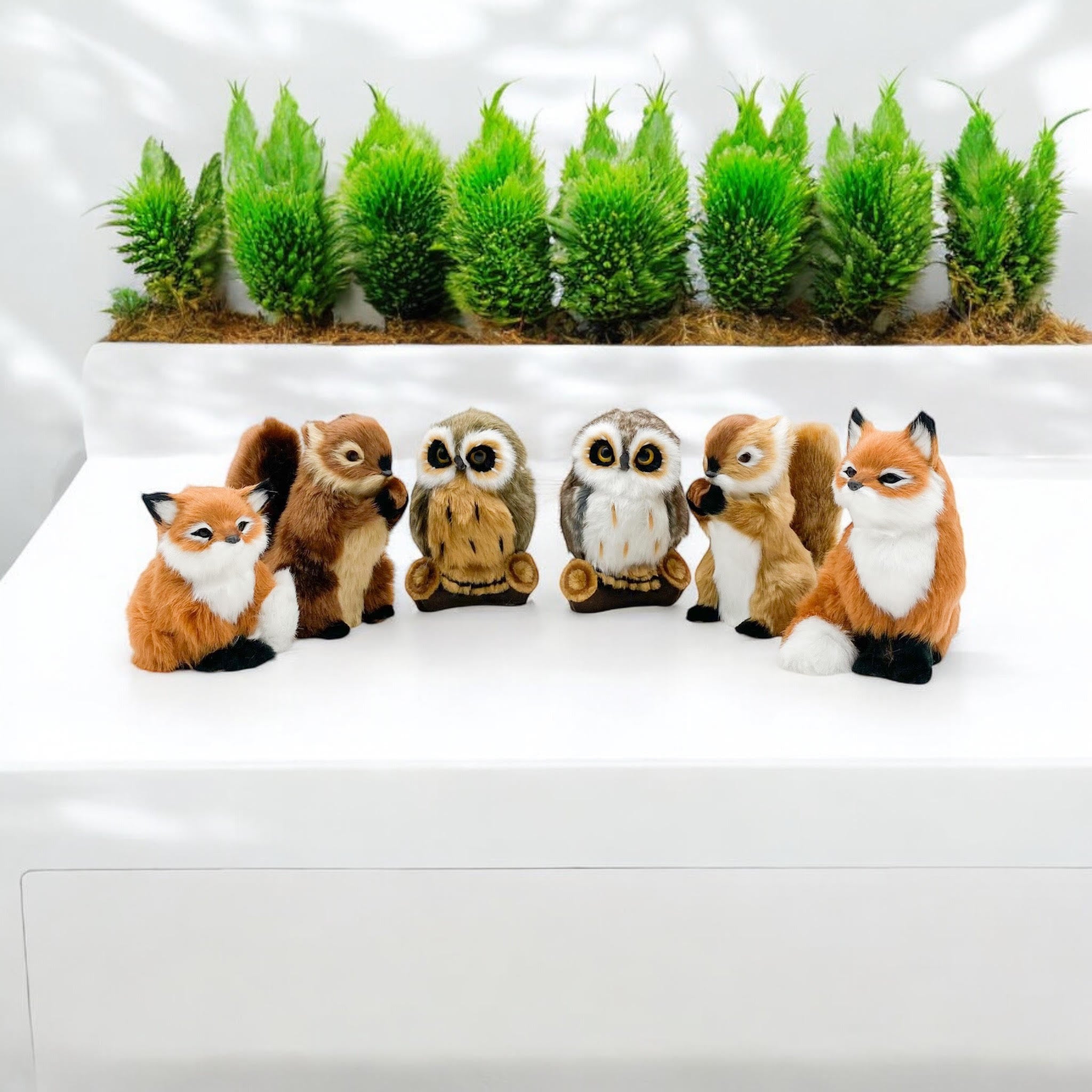 MSL 16CM Standing Owl, Fox, Squirrel Assorted Decorative Accessory Not a Toy