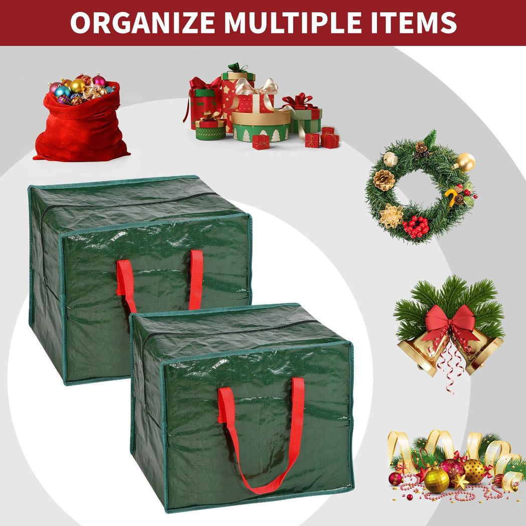 Vinsani Christmas Baubles & Tinsel Storage Bag for Decorations, Ornaments, Gift Wrapping Paper & Accessories