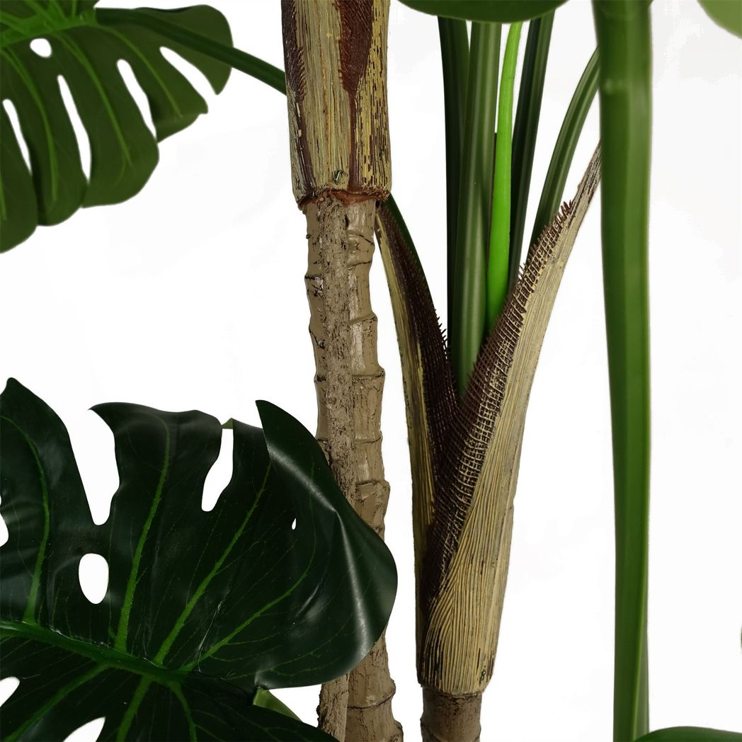 Leaf 150cm 5ft Artificial Monstera Plant in Black Pot