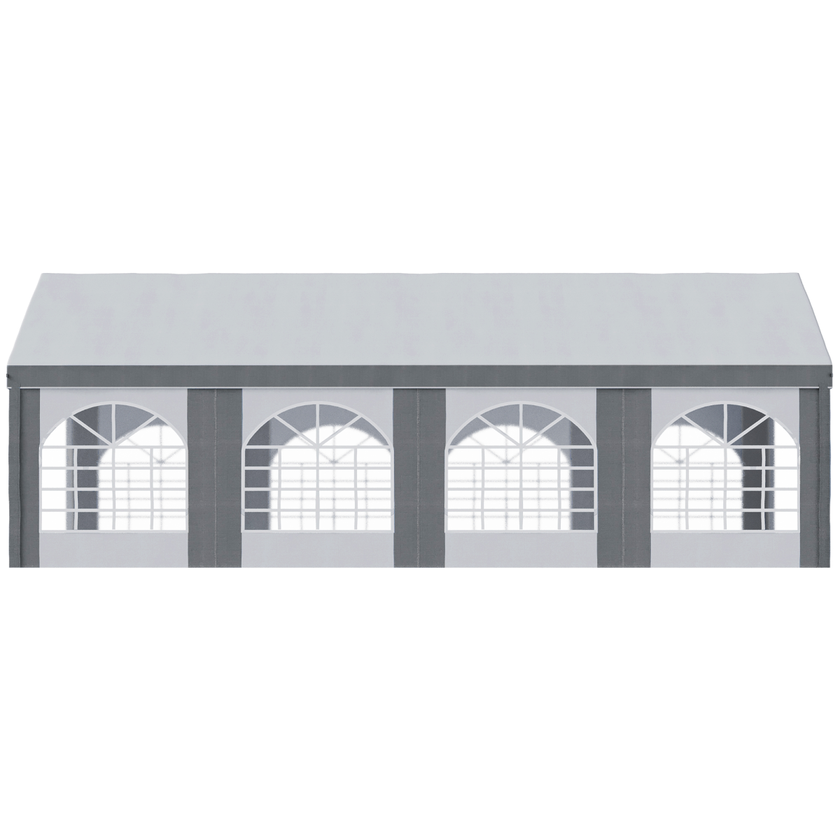 Outsunny 8 x 4m Party Tent Gazebo with Sides, 8 Windows, Double Doors