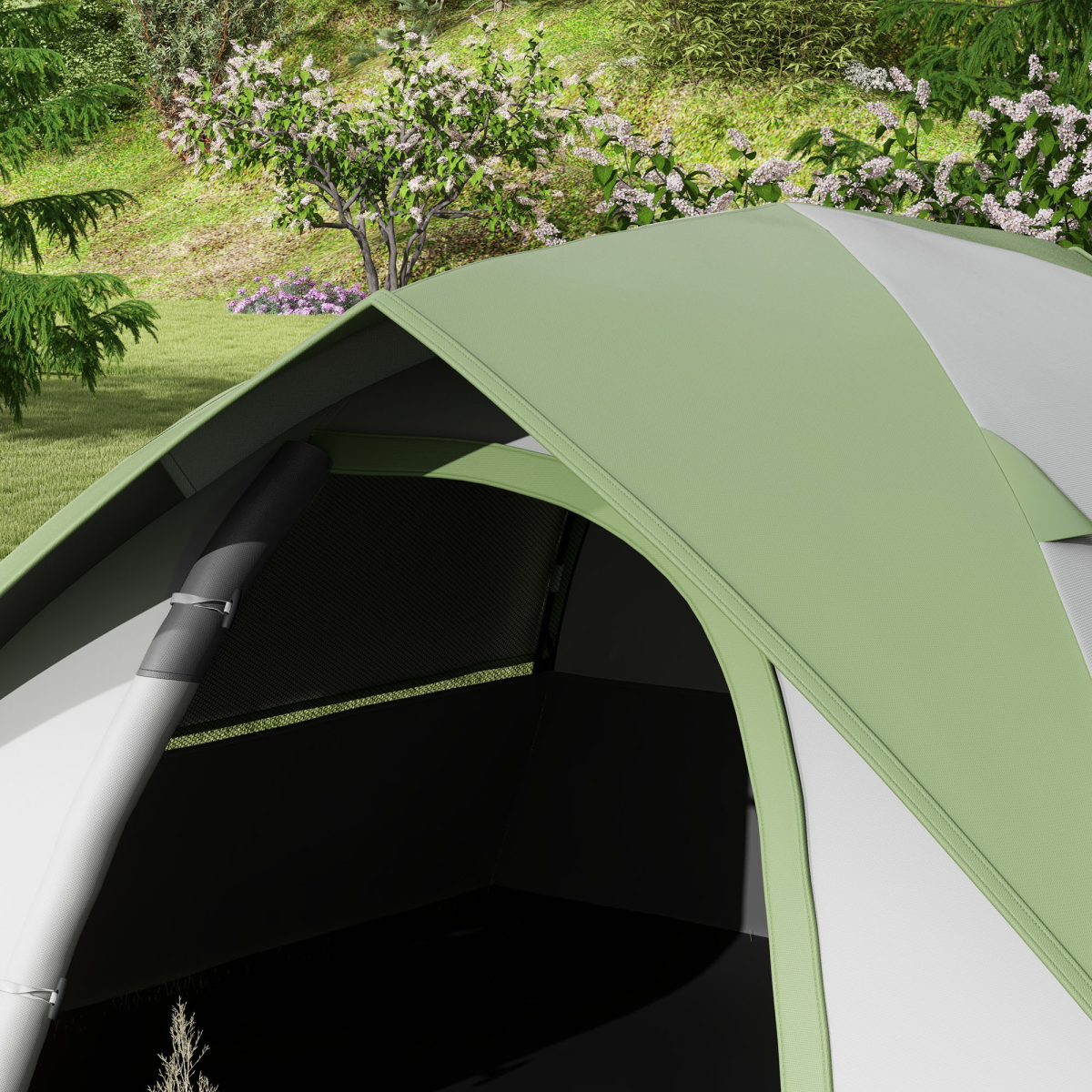 Outsunny 2 Person Camping Tent, Sewn-in Groundsheet, 3000mm Waterproof