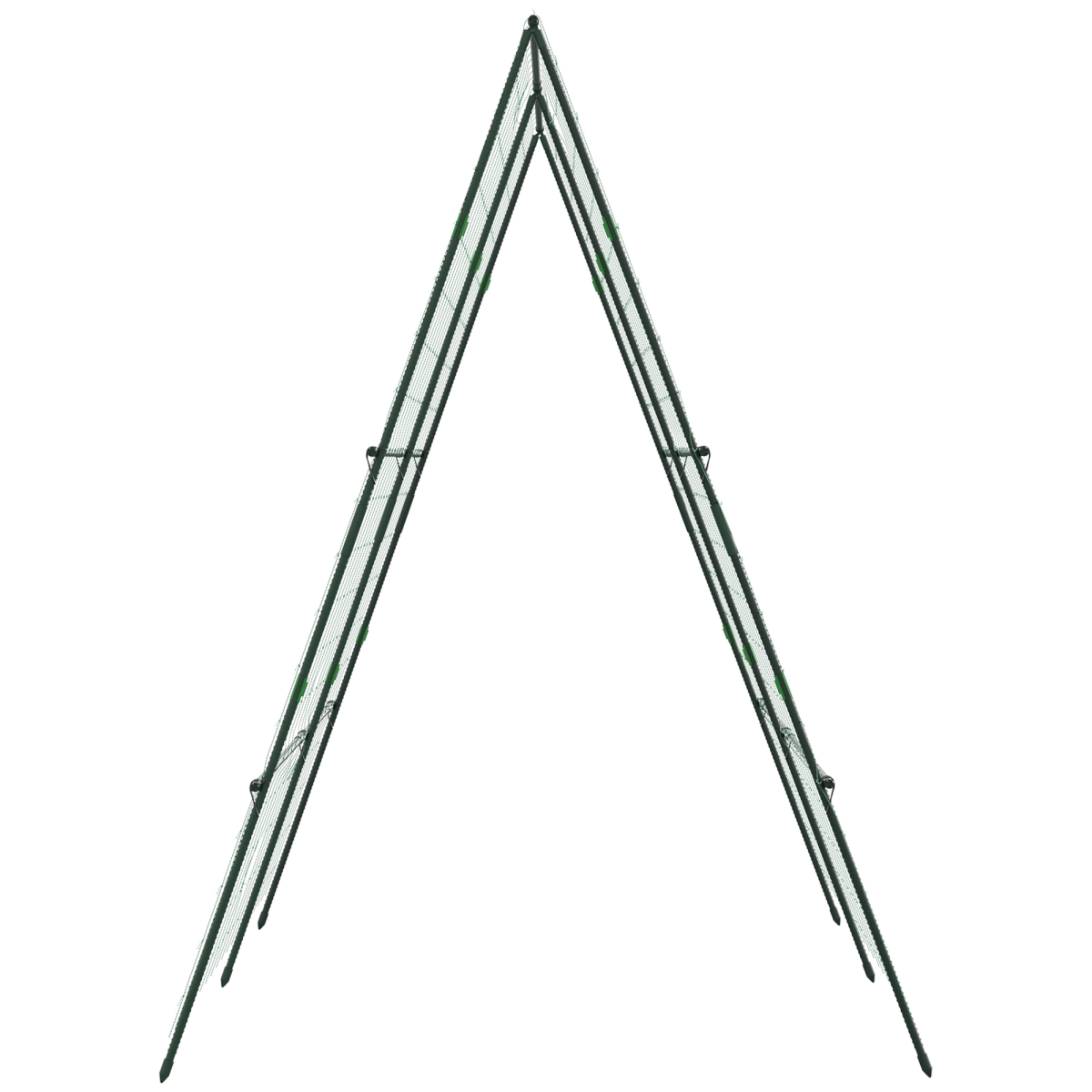 Outsunny A-Frame Garden Trellis with Climbing Net for Vegetables