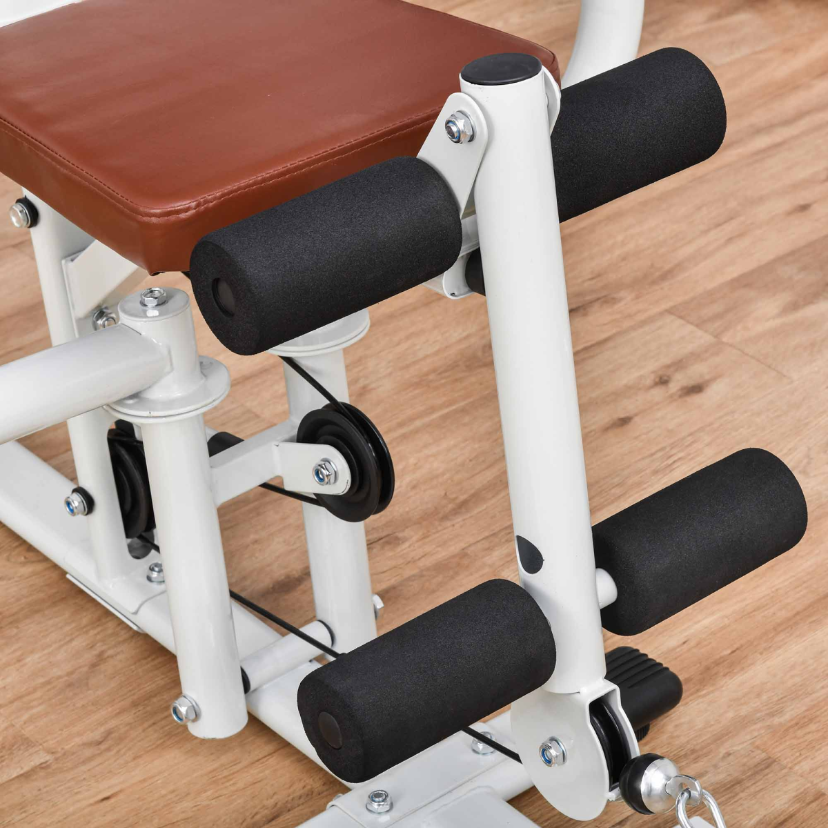 HOMCOM 45kg Multifunction Home Gym Weight Training Station, White