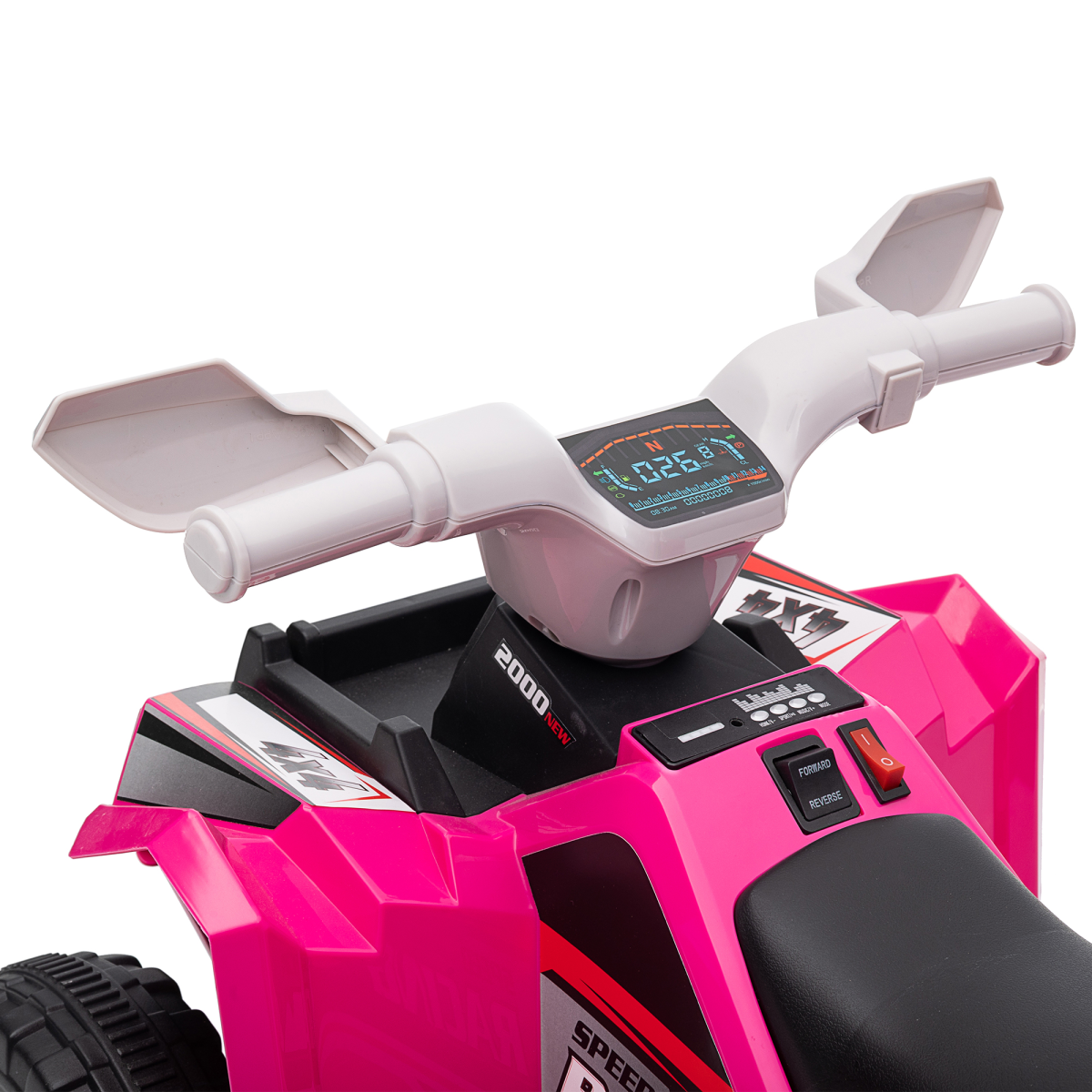 HOMCOM 6V Kids Electric Quad Bike Ride-On ATV, Pink, 18-36 Months