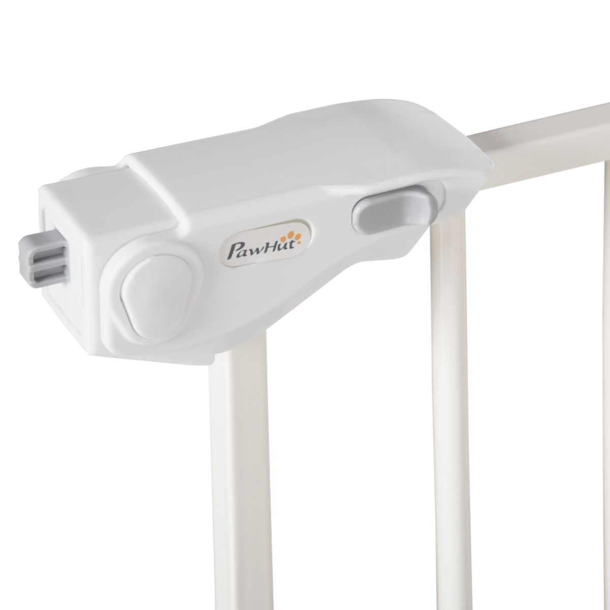 Adjustable White Safety Gate with 3 Extensions and 4 Screws