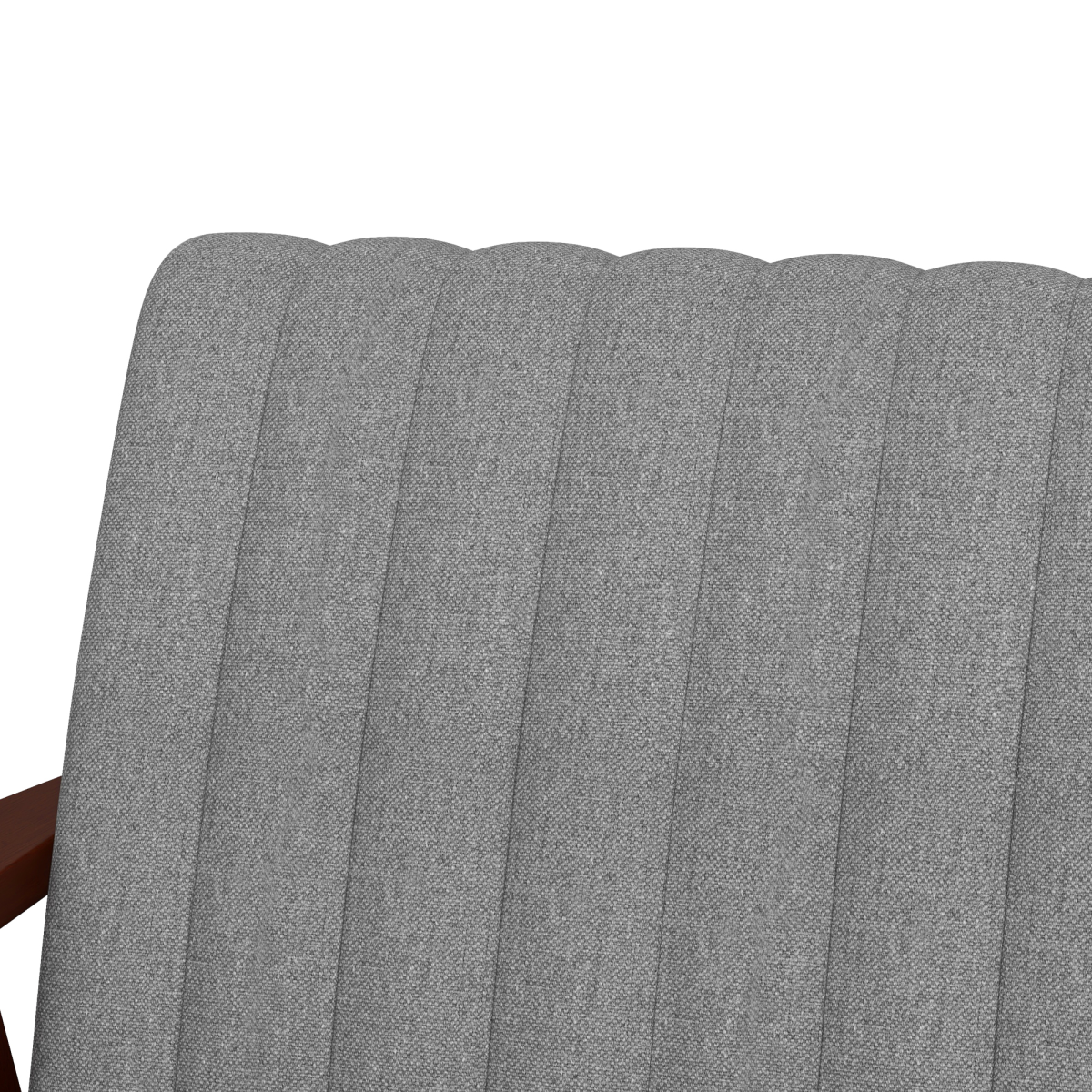 HOMCOM Modern Grey Accent Chair, Upholstered Armchair with Brown Legs