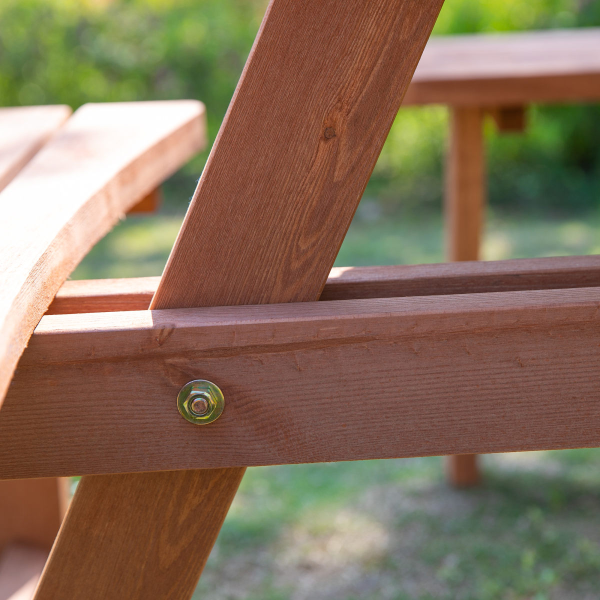 Outsunny 8-Seater Fir Wood Picnic Set with Parasol Attachment Hole