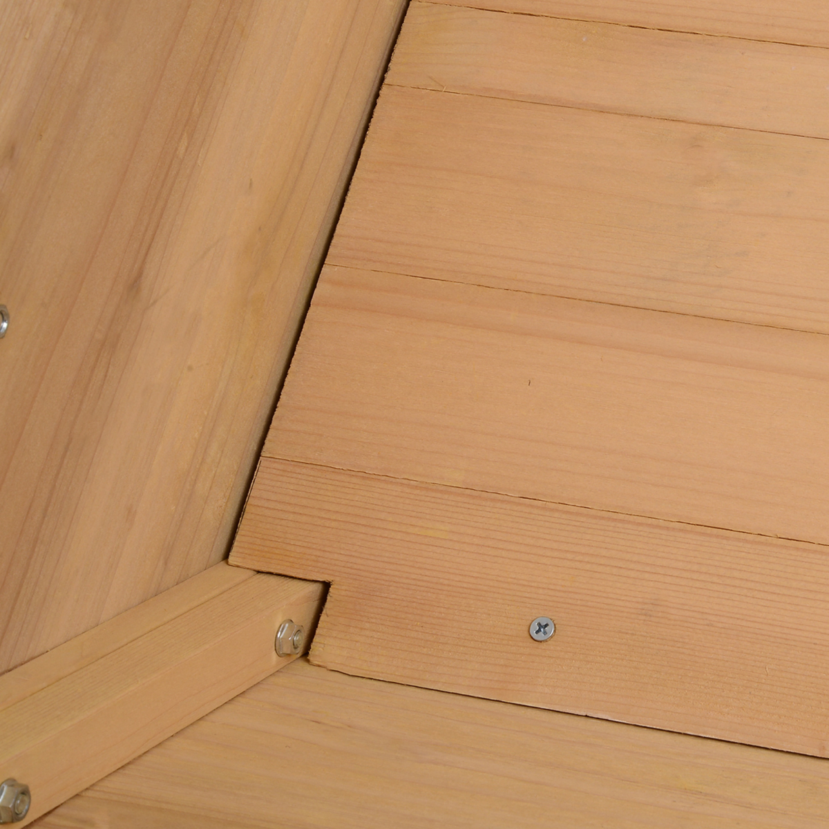 Outsunny Large Fir Wood Raised Planter Trough with Liner Bag, Drainage Hole, Natural Finish