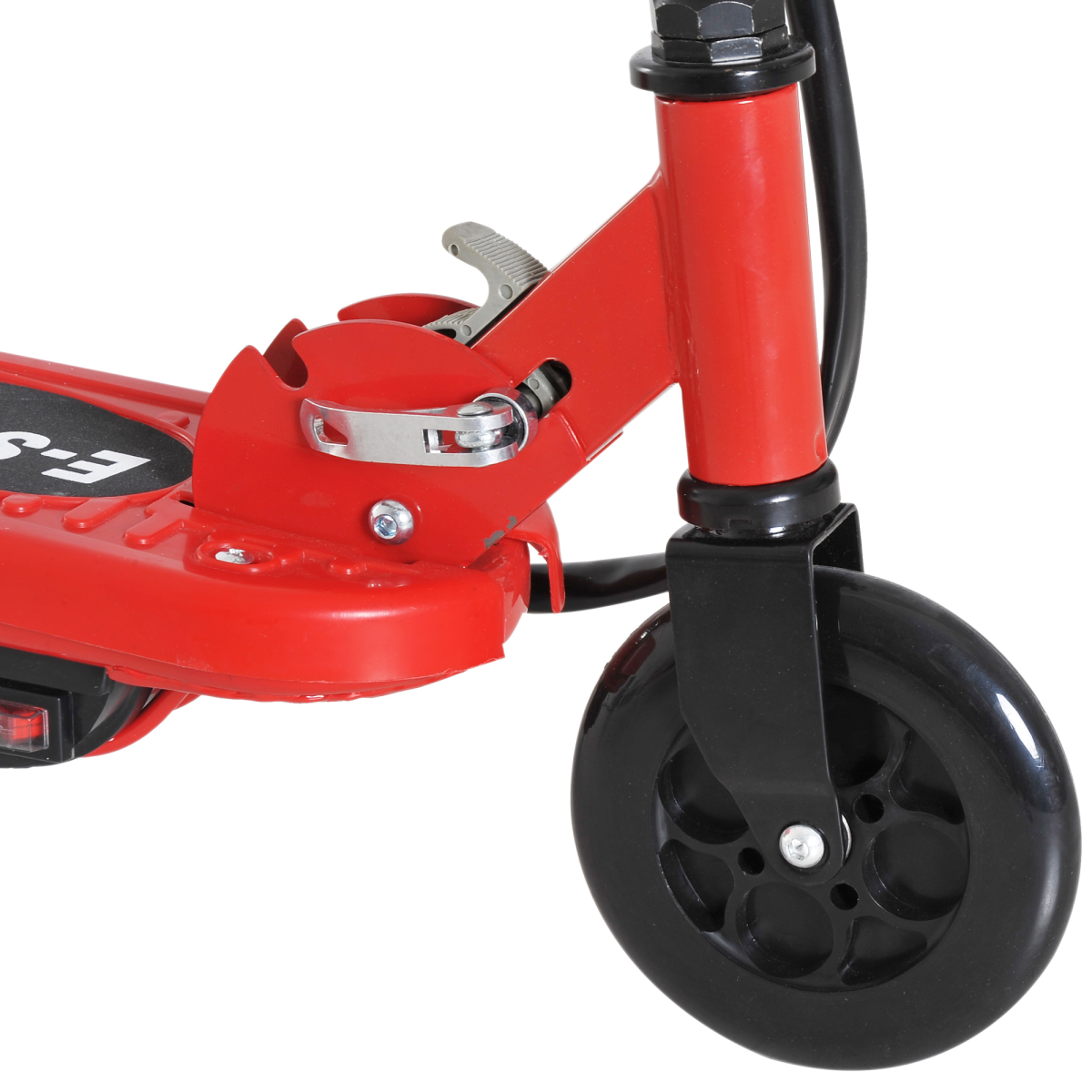 Folding Kids Electric Scooter for Ages 7-14, 2 x 12V Rechargeable Batteries, 12km/h Max Speed, 8-10km Range, Front Brake, Foldable Design