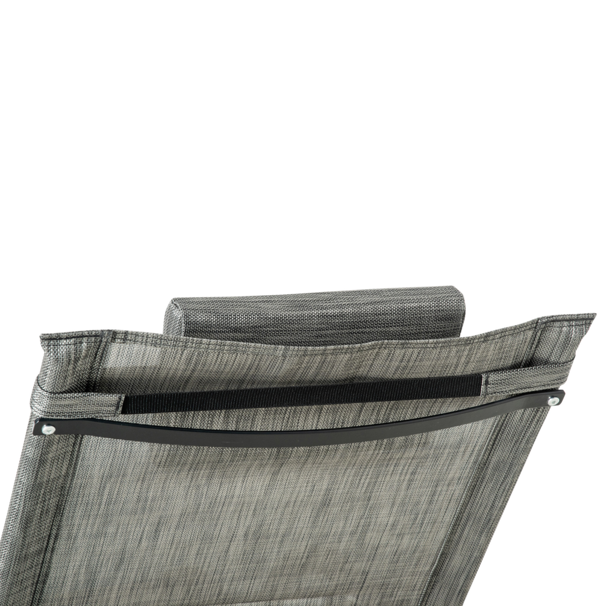 Outsunny Breathable Mesh Rocking Chair with Removable Headrest, Dark Grey