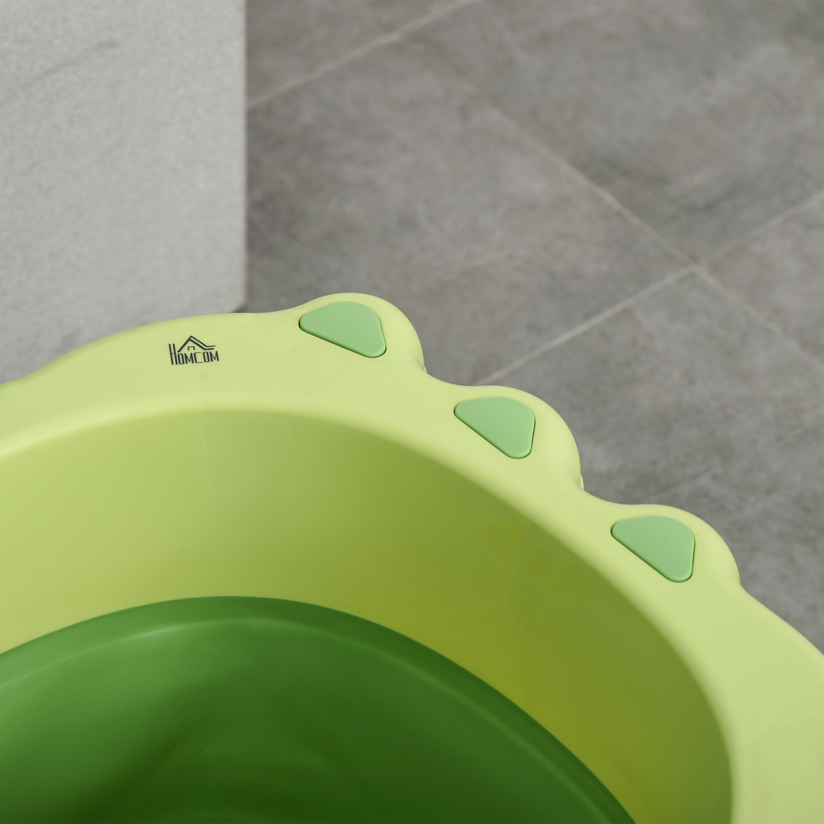 Foldable Baby Bathtub with Stool for 0-6 Years - Green