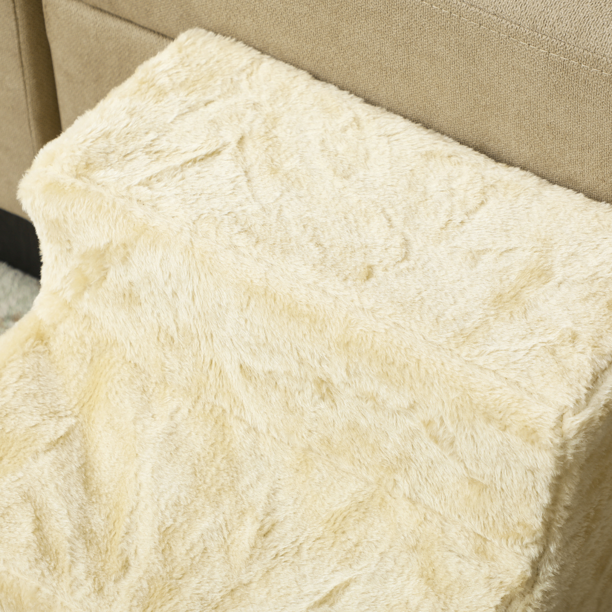 PawHut Three-Step Portable Dog Stairs with Washable Cover