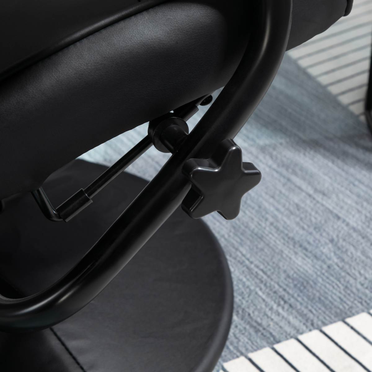 Black Massage Recliner Chair with Ottoman and 10-Point Vibration