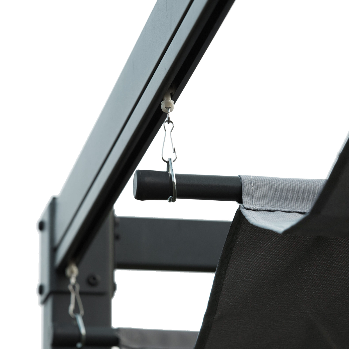 Outsunny 4 x 3m Grey Metal Pergola Gazebo with Retractable UV-Resistant Canopy for Patio Outdoor Use