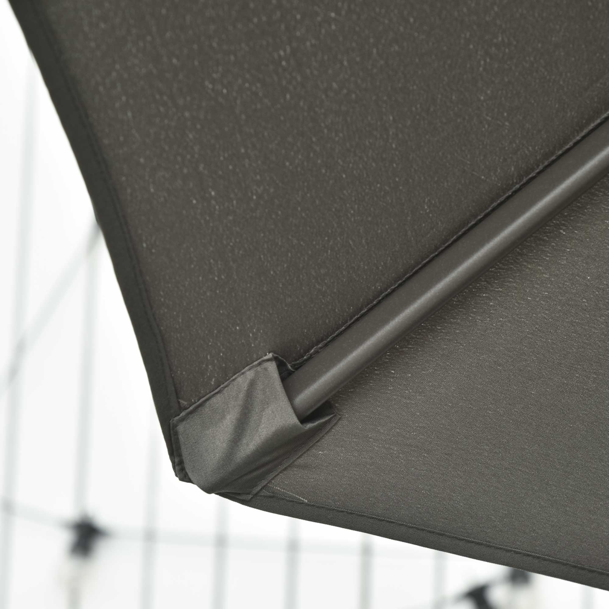 Outsunny Roma 3m Round Patio Cantilever Parasol Umbrella, Dark Grey