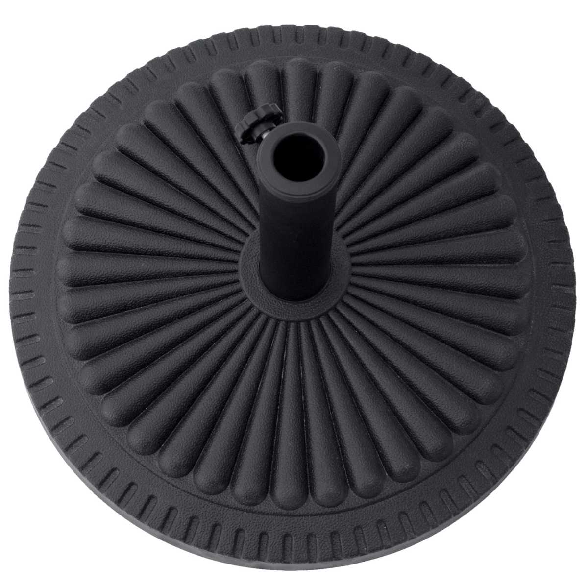 Outsunny Round Parasol Base, Black, Fits 35/38/48mm Umbrella Poles