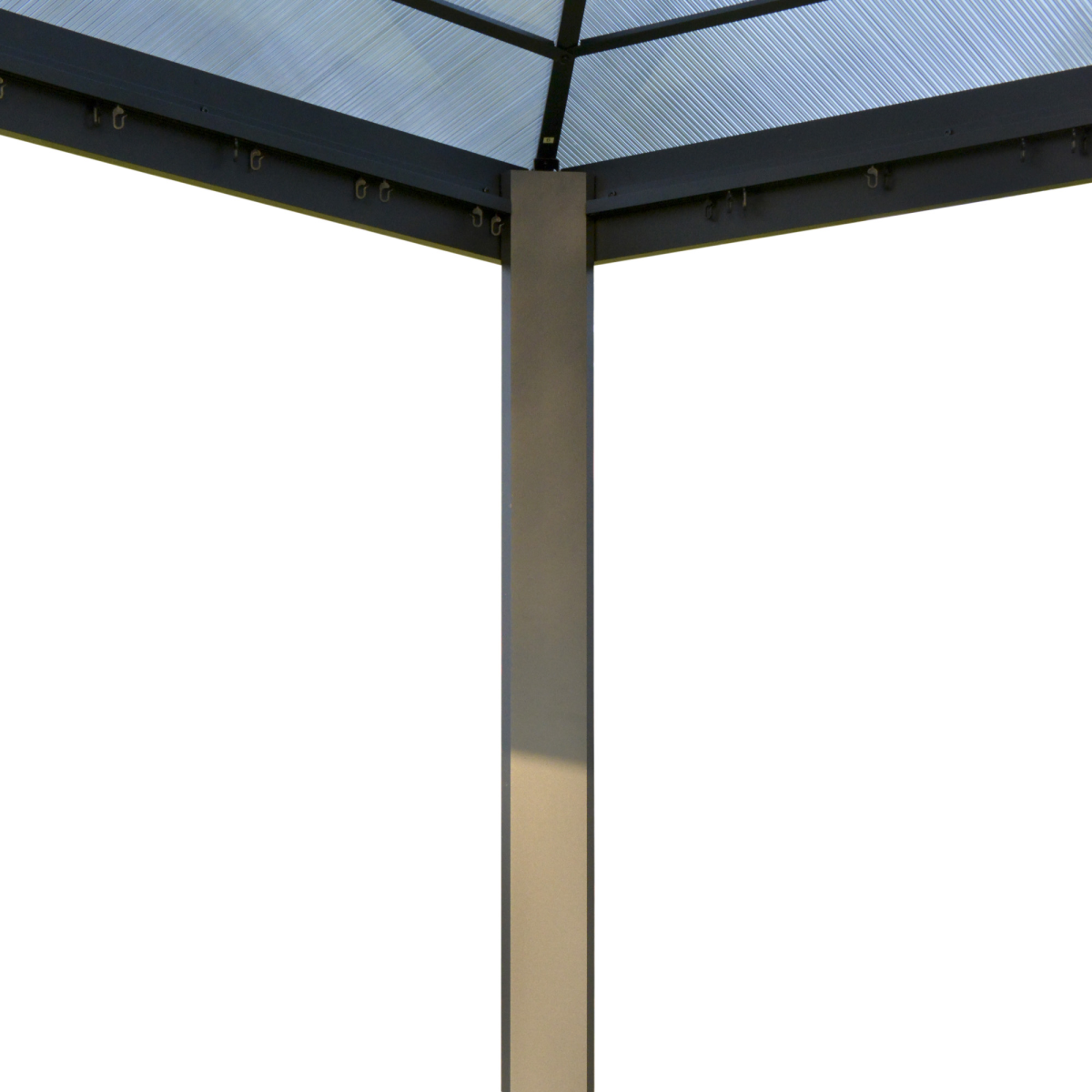 Outsunny 3 x 3m Powder Coated Aluminium Hardtop Gazebo with Curtains and Netting
